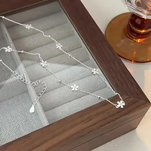 Elegant Silver Flower Charm Necklace