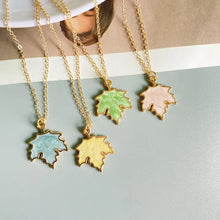 Pretty Maple Leaf Charm Pendant Necklace