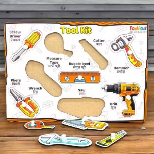 Todfod Tool Kit Identify Puzzle – Early Learning A4 Board