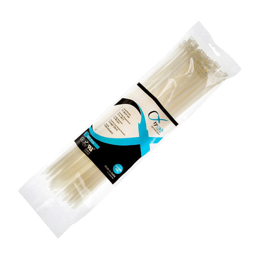 ycab 14 Inch Cable Ties – White, 364mm x 4.8mm, 100-Pack