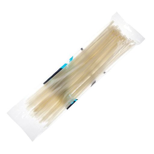 ycab 14 Inch Cable Ties – White, 364mm x 4.8mm, 100-Pack