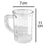 Set of 4 transparent plastic beer mugs.