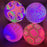 Stress relief ball for kids with LED lights, showing its use and bounciness