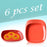 Microwave-safe quarter plates, square shape, set of 6, durable and practical.