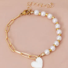 Sweet & Cute Love White Heart Bracelet