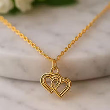 Elegant Golden Heart Chain Pendant