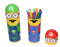 Minions-themed sketch pen set in open case, showcasing the pen designs.