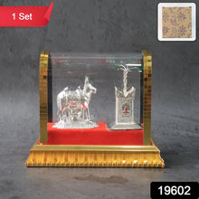 Decorative Kamdhenu Cow with Calf and Tulsi Plant Idol Set