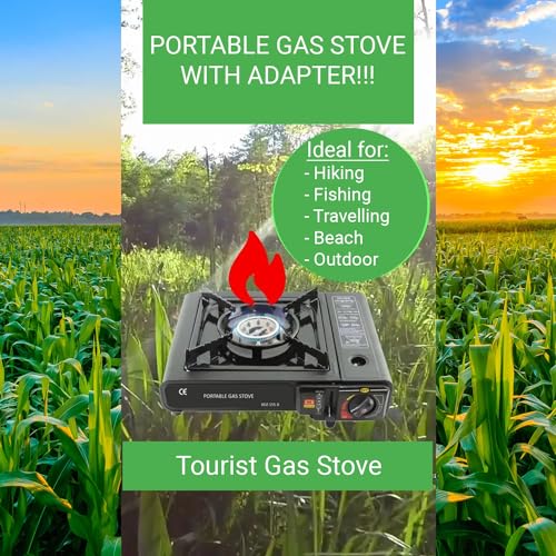 Portable Camping Gas Stove Cooking Gas burner with Carrying Case for Outdoor Camping