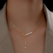 Pearl Bead Drop Golden-Plated Necklace