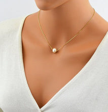 Micro Golden Plated Ball Pendant Necklace