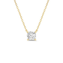 Elegant Cushion-Cut Diamond Pendant Necklace