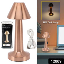 Touch Control Metal LED Table Lamp – USB Rechargeable & Adjustable