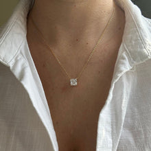 Elegant Cushion-Cut Diamond Pendant Necklace