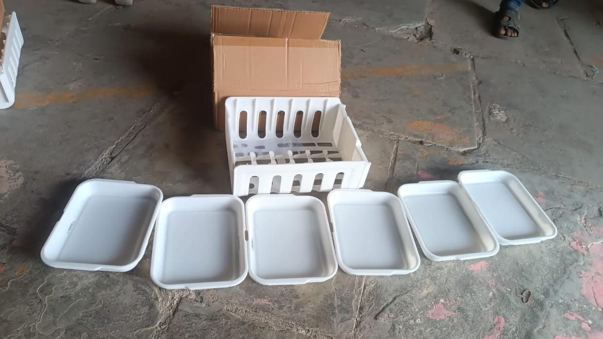 Plastic 6 Layer Wall-Mounted Food Organizer Rack (1 Set)