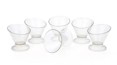 Unbreakable Plastic Dessert Bowls – Ideal for Ice Cream, Pudding & Sweets | Stylish Design | Pack of 6