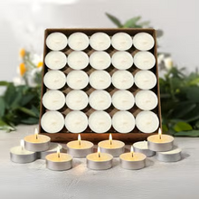 Tea Light Candles – 50 Pack, 4+ Hour Unscented Smokeless Tealights for Home & Events
