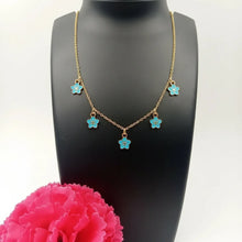Golden Chain Flower Pendant Necklaces