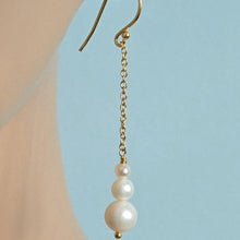 Graduated Sizing Pearl Drop Earrings