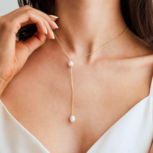 Elegant Pearl Lariat Necklace