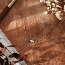 Elegant Triple Pearl Chain Necklace