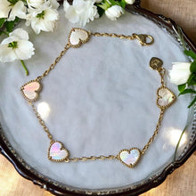 Golden Chain Black Heart & White Heart Pendant Necklaces