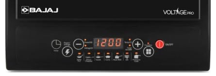 Bajaj Splendid 1200W Induction Cooktop | Toughened Glass | 7 Preset Menus | LED Display | Tact Button Controls
