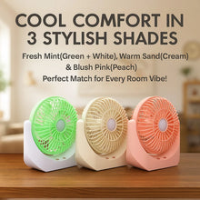 Portable Desk Fan with Light & 3 Speed Modes