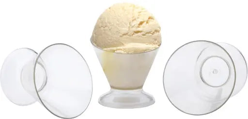 Unbreakable Plastic Dessert Bowls – Ideal for Ice Cream, Pudding & Sweets | Stylish Design | Pack of 6