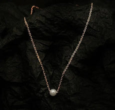 Micro Golden Plated Ball Pendant Necklace