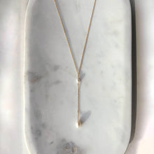 Elegant Pearl Lariat Necklace