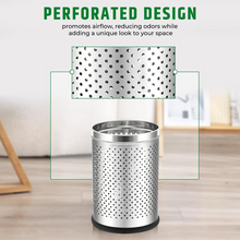 Stainless Steel Perforated Office Dustbin – Round, Pack of 1