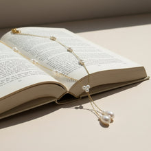 Triple Pearl Drop Y-Chain Necklace