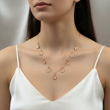 Elegant Rose Golden Flower Necklace