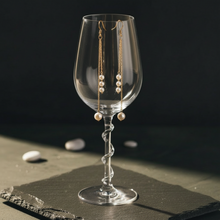 3 & 1 Pearl Chain Drop Earrings