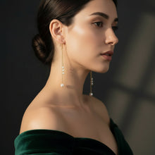 3 & 1 Pearl Chain Drop Earrings