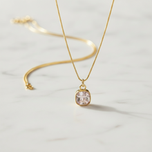 Square Diamond Pendant Necklace