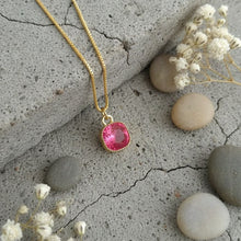 Square Diamond Pendant Necklace