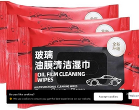 Oil Film Cleaning Wipes – Set of 3 (Total 30 Wipes)