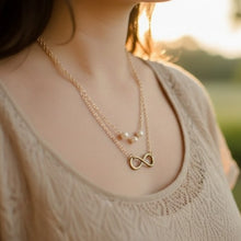 Minimal Clavicle Golden Chain 3-Pearl With Infinity Necklace