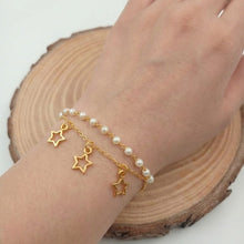 White Pearls Bracelet with Charm Star