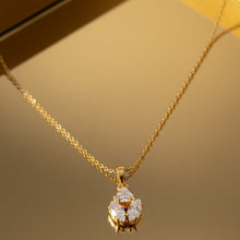 Elegant 3-Stone Pendant Necklace