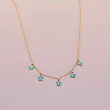 Golden Chain Flower Pendant Necklaces