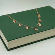 Elegant Rose Golden Leaf Charm Necklace