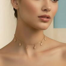 Elegant Rose Golden Leaf Charm Necklace