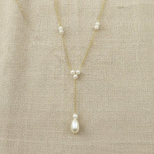 Dual Pearl Drop Y-Chain Necklace