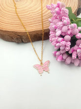 Pretty Butterfly  Charm Pendant Necklace