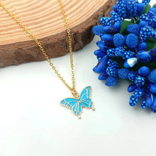 Pretty Butterfly  Charm Pendant Necklace