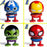 Emoji spring superhero dolls