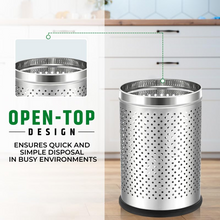 Stainless Steel Perforated Office Dustbin – Round, Pack of 1
